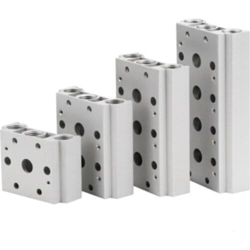 4v210-08 4V230 4v220 1/4" Valves Air Exhaust Manifold 200M-2F/3F/4F/5F/6F/7F/8F Pneumatic Base Solenoid Valve Plate
