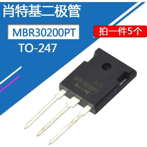 5pcs/lot MBR30200PT Schottky diodes 3A/200V Rectifier 3P 3A/200V diode TO-247 plastic package 200V