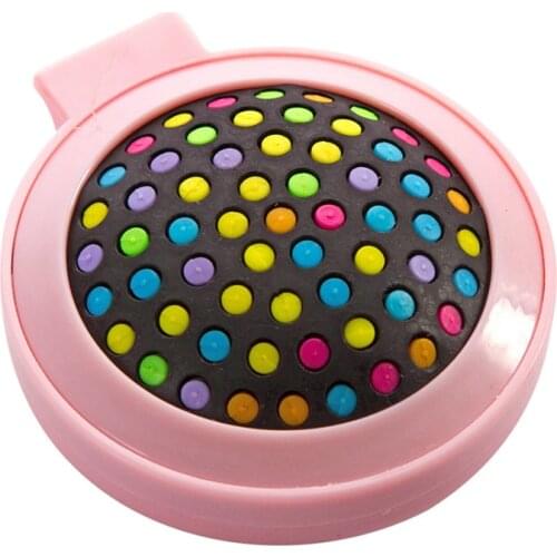 7 Colors ABS Portable Head Scalp Massage Brush Comb Shampoo Hair Washing Comb Massage Brush With Mirror Round Small Makeup Comb