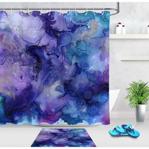 Abstract Water Stain Graffiti Fabric Shower Curtain Art Bathroom Decor Waterproof Polyester for Bath Shower Curtain with Hooks