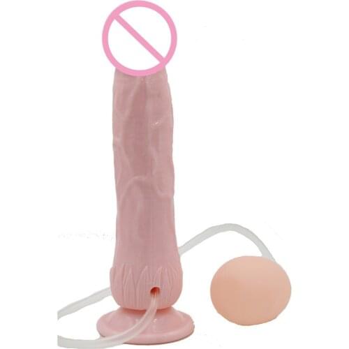 Large Dildo New Pleasure Rubber Penis Water Ejaculating Dildo Sex Toys Clitoris Stimulator Female Masturbator Anal Dildo Massage