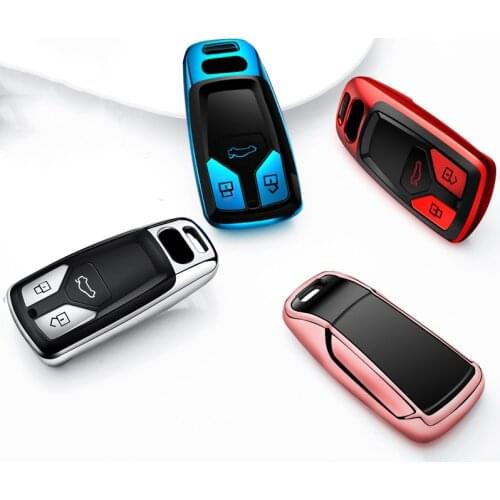 High quality Soft TPU Car Remote Key Case Full Cover For Audi A4 B9 Q5 Q7 TT TTS 8S 2016 2017 Auto Smart Key Shell Accessories