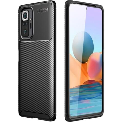Carbon Fiber Texture Phone Case for Xiaomi Note 10 Pro Soft Silicone TPU Shockproof Armor Phone Rubber Cover