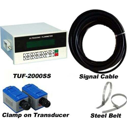 Digital Liquid Ultrasonic Flowmeter Panel mount TUF-2000SS DN50-700mm Flow Meter