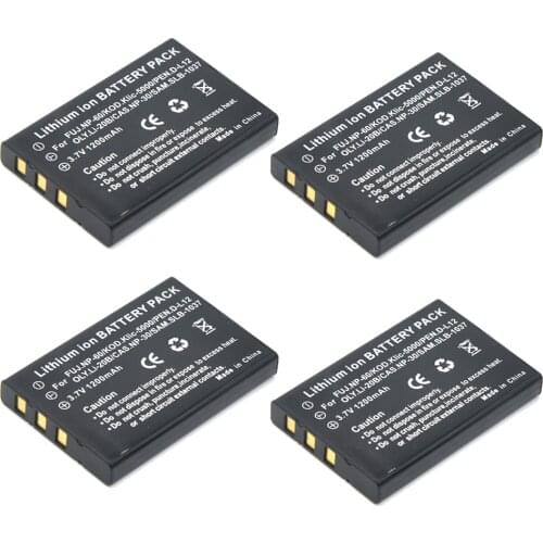 DuraPro 3pc 1200mAh NP-60 NP 60 NP60 Li-ion Battery for Samsung SLB-1037 for Fujifilm NP-60 Kodak KLIC-5000 for Olympus Li-20B