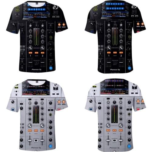 3d T Shirts Print Pioneer Dj Costume Street Style Hip Hop Men Women T-shirt Short Sleeve Sport O-neck 3D T-shirts Tee Shirt Tops