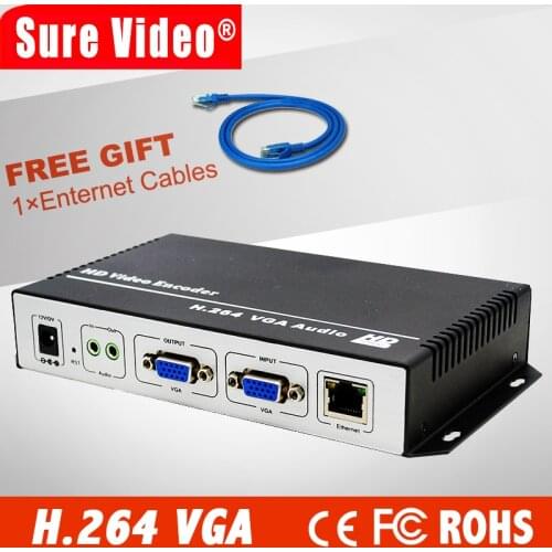 HD VGA H.264 Video encoder for IPTV live video streaming dual streams output