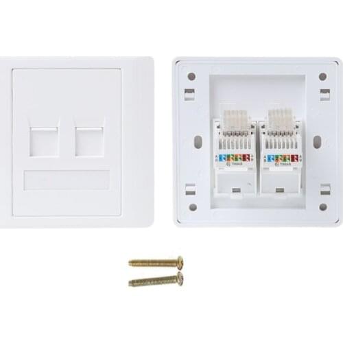 2020 New 86 Type Computer Socket Panel CAT5E Network Module RJ45 Cable Interface Outlet Wall Socket Electrical Equipment