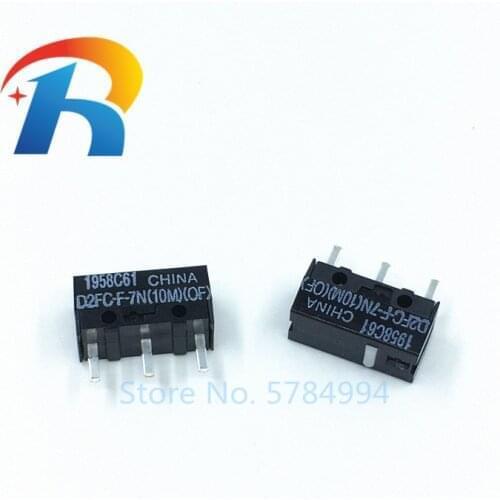 2pcs OMRON Mouse Micro Switch D2FC-F-7N(10M)(OF) button suitable for 20M 50M Steelseries Sensei310 Logitech G102 GPRO G302 mouse