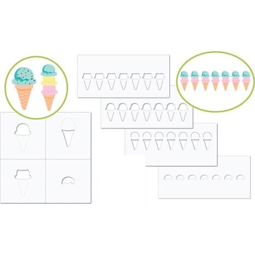 Many cones New Metal Cutting Dies & Stamps Scrapbook Dairy Decoration Stencil Embossing Template DIY Greeting Card Handmade