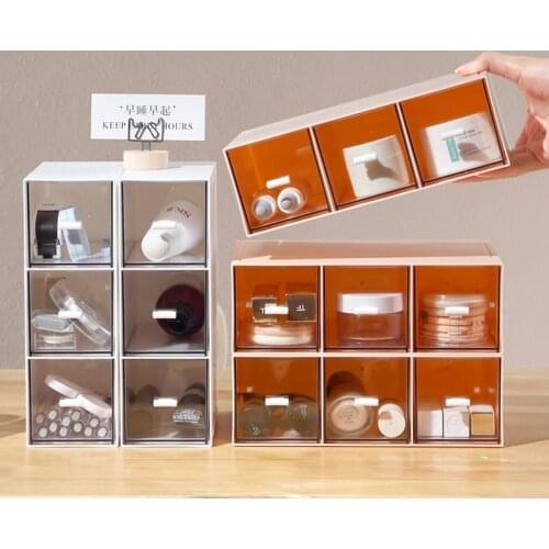 Desktop Storage Box Multi-Function Drawer Type Supplies Cosmetics Student Stationery Stackable Sundries Sorting Box Stationery