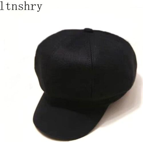 2019 New Fashion Solid color Octagonal Cap Hats Female Autumn Winter Stylish Artist Painter Newsboy Caps Beret Hats