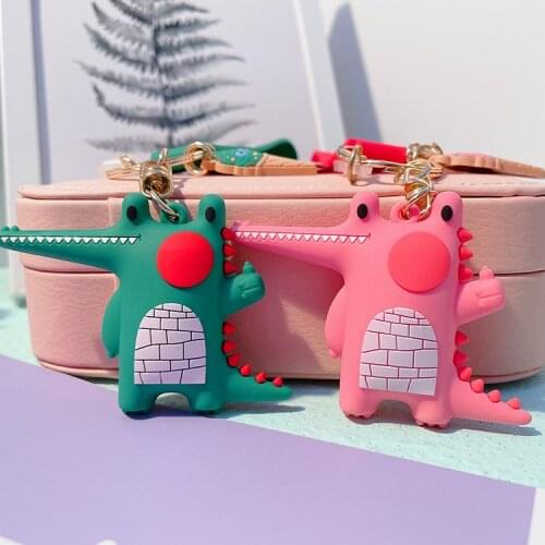 New Cartoon Creative Original Series Crocodile Fox Hedgehog Metal Keychain Ring Chain Cartoon Cute Bag Pendant Toy Couple Gift
