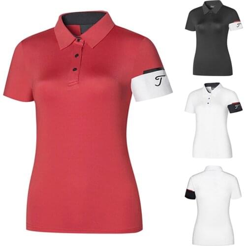 Golf Clothing Ladies Breathable and Quick-Drying Sports and Leisure Wicking T-Shirt Polo Short-Sleeved Womens Fashion Summer