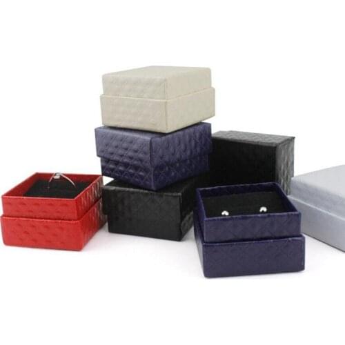 Jewery Organizer Box Rings/Earrings Storage Small Gift Box DIY craft Display Case Package Wedding/etc Diamond Patternn new wh