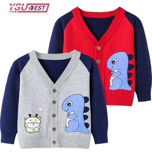 Autumn Knitted Cardigan Sweater Baby Children Clothing Cartoon Cute Print Boys Sweaters Spring Kids Wear Clothes Winter Jacket
