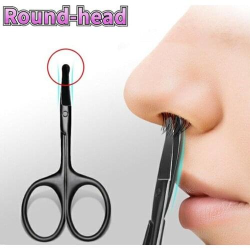 Portable Stainless Steel Round Head Beauty Eyebrow Trimmer Nose Hair Trimmer Ergonomics Lightweight Eyebrow Trimmer