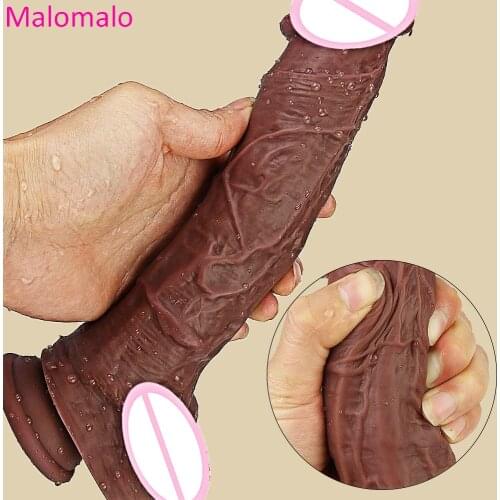 Realistic Veins New Big Black Dildo Suction Cup Thick Cock Anal Plug Sex Toy for Men Women Gay Soft Silicone Masturbation Penis