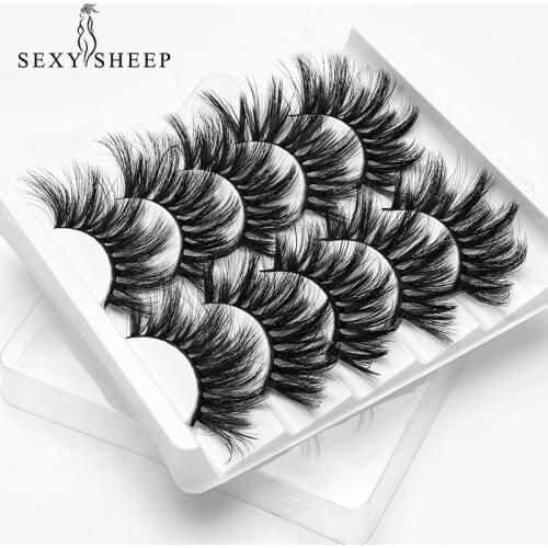 SEXYSHEEP 5 pairs of false eyelashes, artificial mink eyelashes, natural / thick eyelashes, eye makeup beauty extension tool