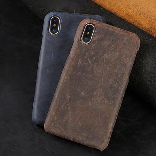 Retro Luxury Genuine PULL-UP Leather Phone Case for iPhone X 12 Mini 11 Pro Max XR XS 12 Pro Max 5s SE 2020 6 6s 7 8 Plus Cover