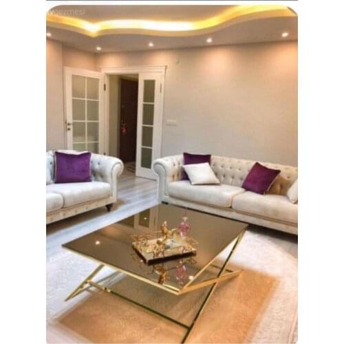 Modern 100*100 Metal Gold Medium Coffee table coffe table