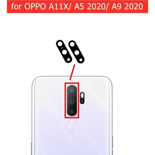 2pcs for OPPO A11X/ a5 2020/ a9 2020 Camera Glass Lens Back Rear Camera Lens with 3M Glue for OPPO A11X Replacement Repair Parts