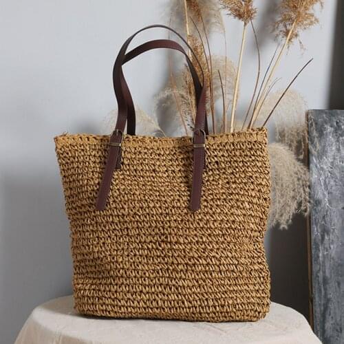 2021 Shoulder Bags Summer Straw Woven Bag New Fashion Classic Shoulder Bag Beach Vacation Bag Large Capacity Handbag