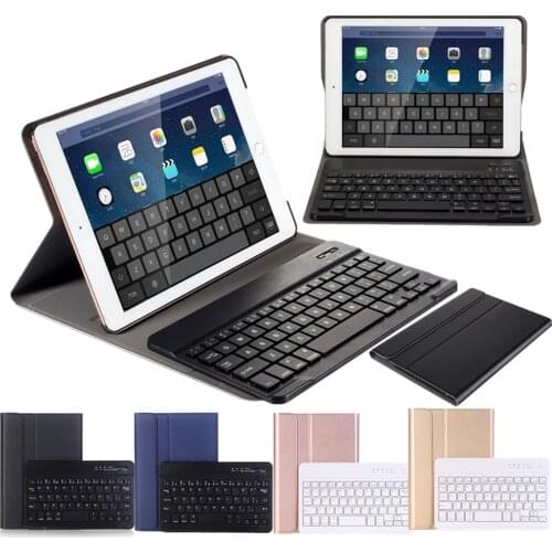 Slim PU Leather Case Bluetooth Keyboard Cover for iPad 9.7 2017 2018 Keyboard Stand Case for iPad Air 1 2 Pro 9.7" Tablet Covers