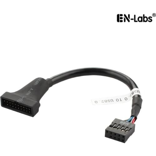 Motherboard Internal USB 2.0 9pin to USB 3.0 20pin Adapter Cable,Mainboard USB 3.0 20 pin Header to USB 2.0 9 pin Bridge Cable