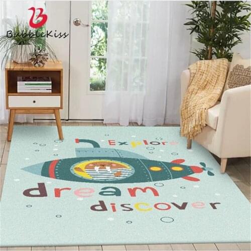 Bubble Kiss Nordic Style Cartoon Cute Sea Lion Pattern Thick Carpet Crystal Velvet Rugs for Living Room Home Decor Bedside Mats