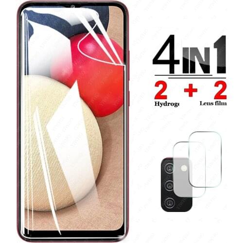 Protective Screen Protector for Samsung Galaxy A02s Front Back Hydrogel on Samsun A 02s Samsunga02s Camera Lens Glass Film