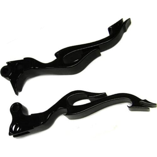 Freeshipping 1PAIR ''BLACK BRAKE CLUTCH LEVER For HarleyRoad King Sportster Softail Fat Boy Dyna