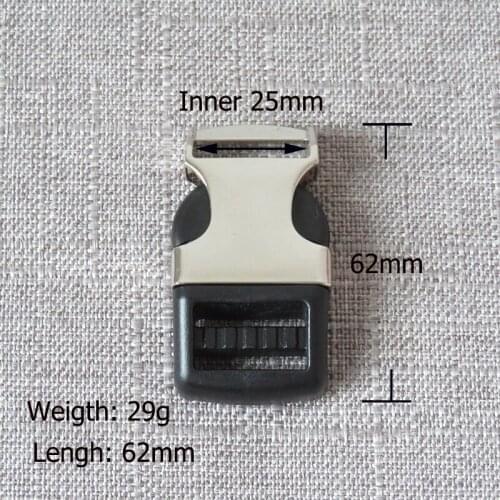 1pcs 25mm webbing metal plastic release belt buckle for bag backpack pet dog collar necklace paracord garment sewing accessory