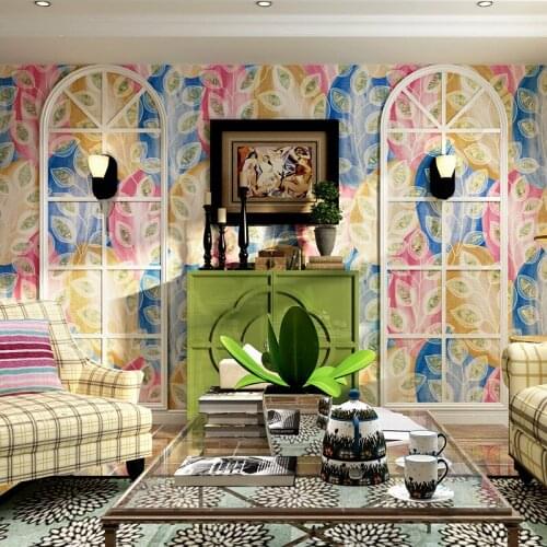 10m waterproof PVC wallpaper Mediterranean American country rural style wallpaper for bedroom living room office kitchen wall