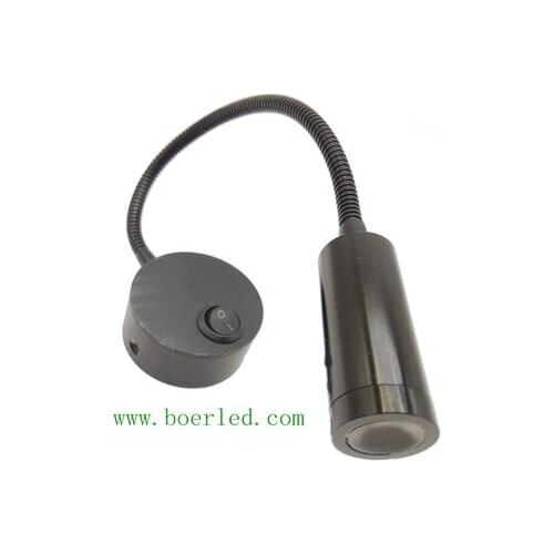 2W LED 12V 24V 110V 220V FLEXIBLE GOOSENECK READING BED LIGHT