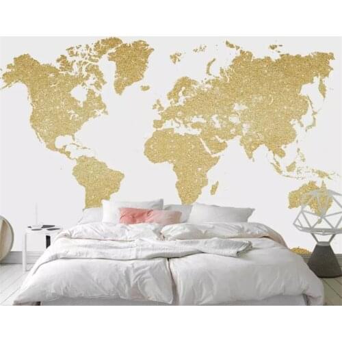 Beibehang Custom 3D Wallpaper European modern minimalist world map background wall painting wallpaper for walls 3 d behang