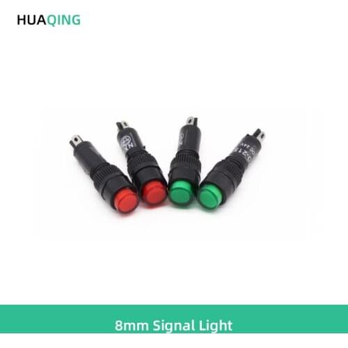 8mm signal LED power indicator 24V / 220V red signal light green indicator