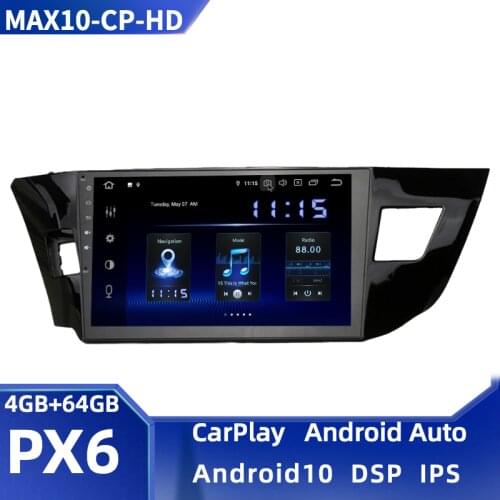 10.2" Android 10.0 Car Radio for Toyota Corolla 2014 2015 2016 Multimedia Player GPS Navi 1280*720 IPS Screen DSP CarPlay MAX10