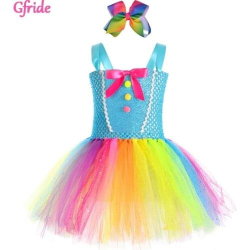 Childrens Birthday Party Dresses Girls' Puffy Costume Colorful Sequins Mesh skirts Christmas Halloween Cosplay Clothing 2 - 6 T