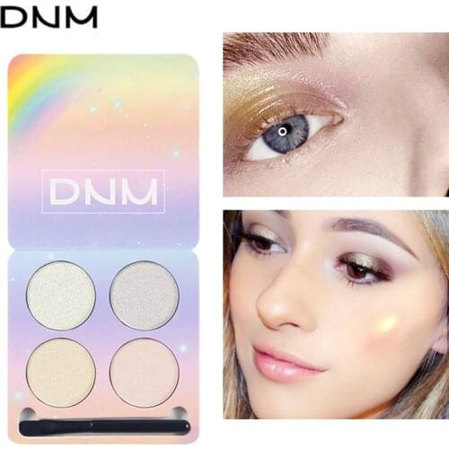 DNM Brand Chameleon Highlighter Palette Makeup Powder Glow Kit Iluminador Maquiagem Shimmer Eye Face Brighten Highlight Bronzer