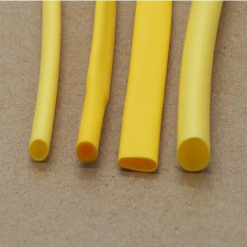 Φ0.8mm-12mm Yellow Silicone Heat Shrinkable Tube -60℃～200℃ Insulated Sleeve Tubing Soft And Elastic