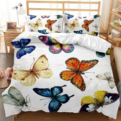 Fantasy Butterfly Bedding Set Luxury Duvet Cover Sets Animal Comforter Bed Linen Twin Queen King Single Size Decor Home Textile
