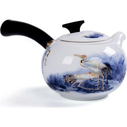Wooden Handle Pot Special Japanese-Style Ceramic Teapot Kung Fu Tea Ceremony Tea Set