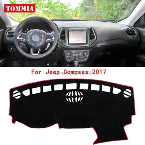 TOMMIA Interior Dashboard Cover Light Avoid Pad Photophobism Mat Sticker For Jeep Compass 2017