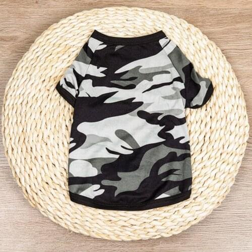 Pet Cats And Dogs Handsome Breathable Camouflage T-shirt Comfortable Dog Clothes Pet Supplies