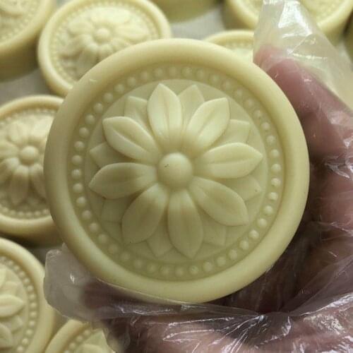 Great-Mold Round Flower Silicone Soap Mold Handmade Silicone Mold for Soap Making