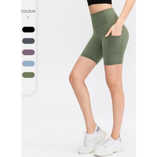 Summer High Waist Sports Shorts Women Seamless Hip Up Tight Elastic Yoga Shorts Bottom Knee-Length Gym Leggings Fitness Clothes