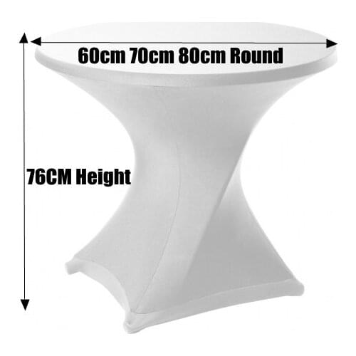 Hot Sale Stretch Bar Table Cover Spandex Lycra Cocktail Table Covers For Hotel Party Wedding Table Cloth Decoration