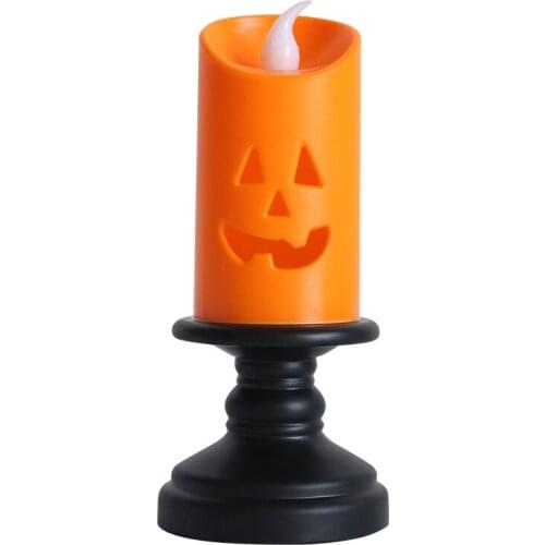 1 Pcs 2021 Hot LED Candle Light LED Colorful Pumpkin Candle Holder Light Halloween Party Decoration Home Desktop Decoration