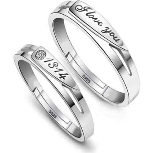 Copper Ring Korean men and women 1314 Starry Couple wedding Ring